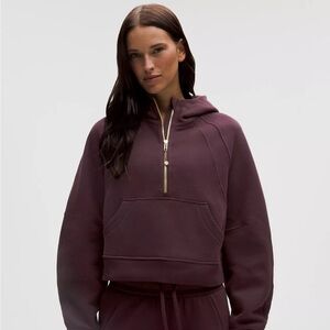Lululemon Scuba Oversized Half-Zip Hoodie in Black Plum